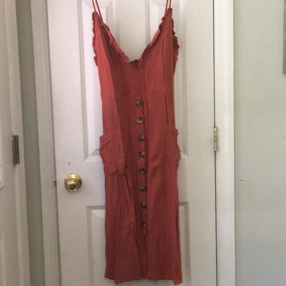 SheShow XL Pantone Burnt Orange “Cottage” Dress *NWOT*